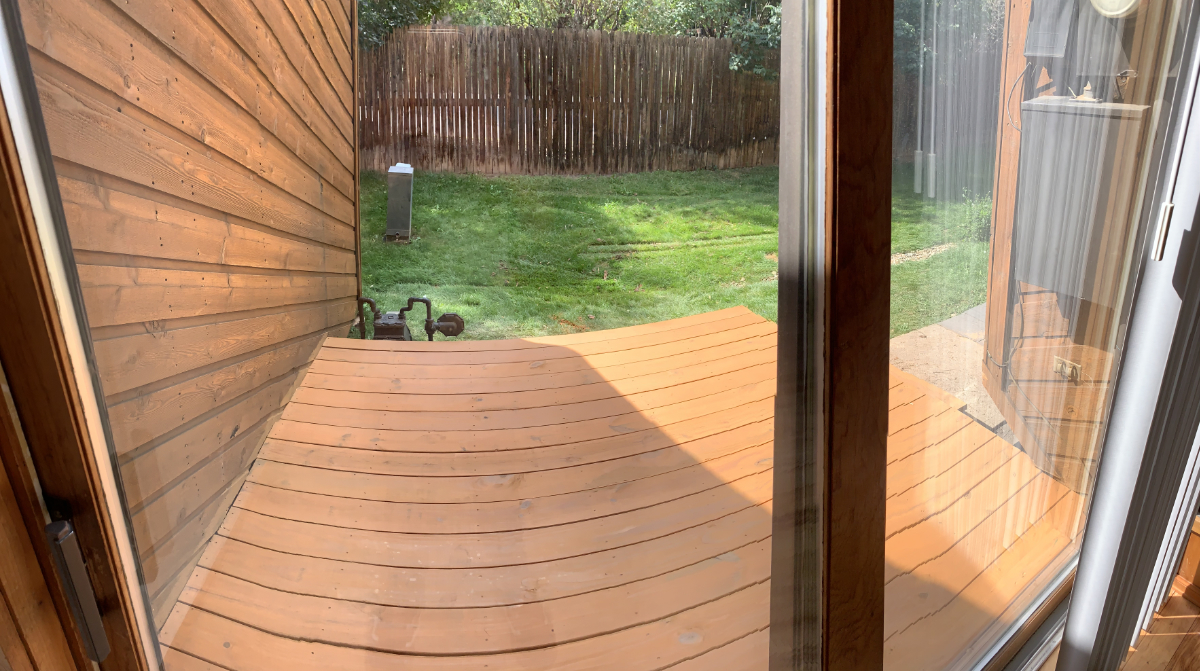 completed deck, looking out from inside