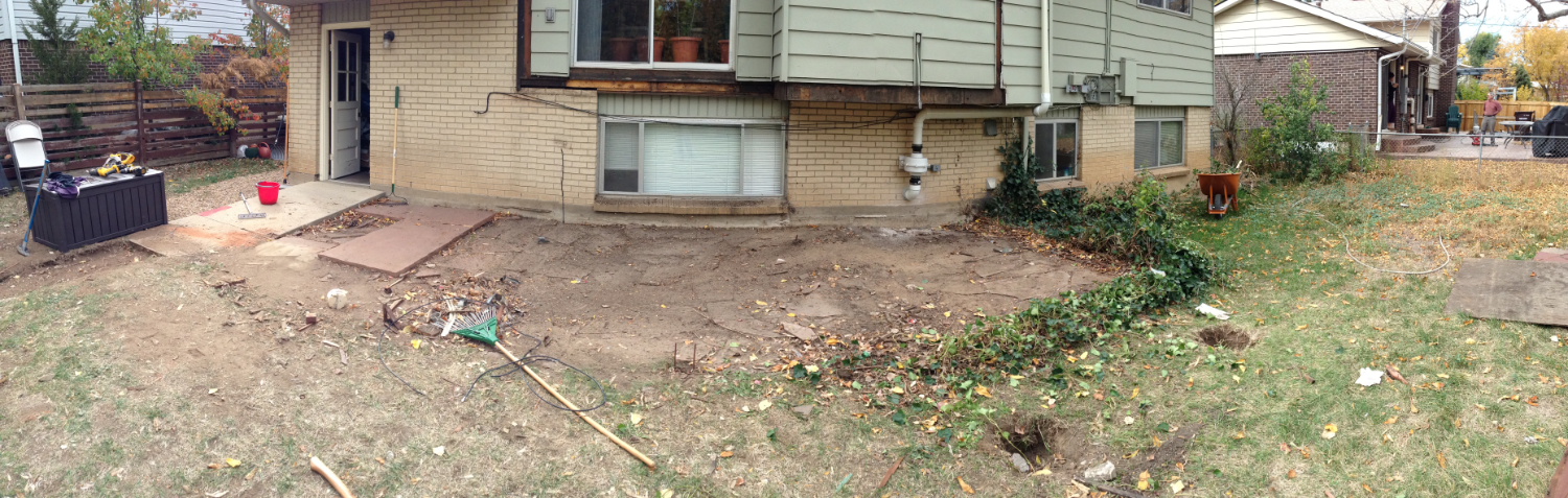 panorama of house, with deck removed